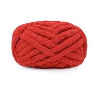 Chenille Yarn 250g/Ball Multicolor Chenille Yarns For Knitting And Crochet Blanket Cushion Chunky Thick Line Soft Warm Crochet Yarn Scarf Line(Red)