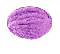Chenille Yarn 250g Extra Thick Ice Yarn Blanket Hand-Knitted DIY Thread Large Thickness Chenille Cushion Pet Nest(07 Light Purple)