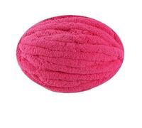Chenille Yarn 250g Extra Thick Ice Yarn Blanket Hand-Knitted DIY Thread Large Thickness Chenille Cushion Pet Nest(08 Rose Red)