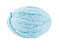 Chenille Yarn 250g Extra Thick Ice Yarn Blanket Hand-Knitted DIY Thread Large Thickness Chenille Cushion Pet Nest(03 Water Blue)