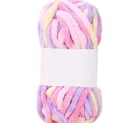 Chenille Yarn 50g/roll Fantasy Color Coarse Ice Bar Arctic Velvet Yarn Handwoven DIY Scarf Hat Clothes Thread Thick Wool Crochet Stripe Thread(Color 10)