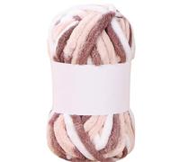 Chenille Yarn 50g/roll Fantasy Color Coarse Ice Bar Arctic Velvet Yarn Handwoven DIY Scarf Hat Clothes Thread Thick Wool Crochet Stripe Thread(Color 11)