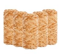 Chenille Yarn 5Pcs Fluffy Velvet Chenille Blanket Yarn 95g/3.35oz For Soft Throw And Blankets, Crocheting & Knitting DIY Crafts And Projects(N9-5Pcs-1Set)