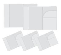 Chenivesss 5 fundas para pasaporte de 13,5 x 19 cm, transparente mate, con 2 ranuras para tarjetas, funda resistente al agua para pasaporte, carné de identidad y tarjetas bancarias, accesorios de