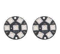 CHENJIN 2 unidades de 7 bits LED redondos integrados a todo color de controlador de luz LED RGB anillo de comunicación de un solo cable aplicado a impresión 3D