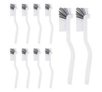 CHENKEE Cepillo Limpiador Curvo, Juego de cepillos deLimpieza de Esquinas,Cepillo Limpiador Cepillo de Limpieza de Mango Largo para Baño, Ducha, Cocina(10 Piezas)