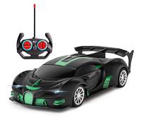 CHENKEE Coches Teledirigidos para Niños, 1/18 Coches de Juguetes Coche Teledirigido para 3 4 5 6 7 8 9 Años Coche Teledirigido con Faro Delantero (Negro)