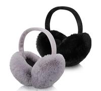CHENKEE Orejeras Mujer, 2 Piezas Orejeras De Invierno Para Mujeres,Felpa Cálidas De Invierno De Felpa Suaves y Cálidas para Mujer Hombre Exteriores
