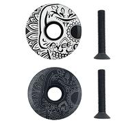 CHENKEE Tapa Superior Auriculares de Bicicleta, 2 pzs Cubierta para Cuenco de Bicicleta de Aleación Bicicleta Tapa Superior Montaña Cubierta Superior con Tornillo para Bicicleta de Carretera