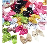 Chenkou Craft Cinta de raso con diseño de lunares, 60 unidades