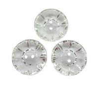 chenkou Crfat nueva 50pcs 20 mm claro flores de plástico Craft de costura botones 2 agujeros