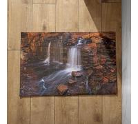 Chenlane Alfombrillas para puerta de entrada al aire libre, divertidas, superabsorbentes, para baño, cascada, paisaje natural, atrapasuciedad, camino interior, XL, antideslizante, 50 x 80 cm