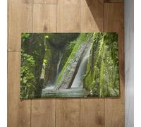 Chenlane Felpudo antideslizante pequeño para baño, bosque, paisaje natural, atrapasuciedad, para interiores y baños, lavable, 45 x 75 cm
