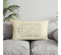 Chenlane Funda de cojín impermeable de seda, para exterior, de una pieza, rectangular, modelo retro, fundas para cojines, palés, funda de cojín, impermeable, impresiones finas, 50 x 75 cm