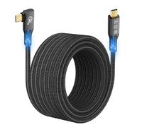 CHENLENIC 20FT 6M 90Degree Cable USB C 3.2 Gen2x2 20Gbps, USB C 4K@60Hz UHD Video 5A/240W PD3.1 Fast Charge Cord with E-Marker Compatible with Thunderbolt 3/4