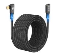 CHENLENIC Cable de extensión USB C 3.2 de 90 grados, 20 Gbps, USBC 3.2 Gen2 Typec macho a hembra, cable extensor Ultra 4K @60Hz 240W carga 20Gbps transferencia de datos con SSD eGPU (extensión de 90