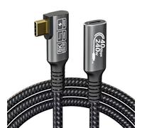 CHENLENIC Cable extension USB 4, con cable Thunderbolt 4, de carga de 240 W, cable de datos de 40 Gbps, 8 K a 60 Hz, 4 K, 120 Hz, PD3.1, USB C extender, para hub, dock MacBook, Mac Studio SSD