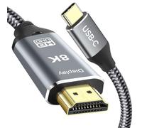 CHENLENIC USB C a HDMI 2.1 Cable, 8K@60Hz 4K@144Hz,Thunderbolt 4/5 to HDMI,Type C Compatible con MacBook Pro M4,M3, iPad, iPhone 16Pro, soportes HDCP 2.3 y HDR10, alta velocidad 48Gbps, Gaming Monitor