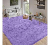 CHENMIAO Alfombras Salón 40 x 300 cm Modernas Abstracta Pelo Largo Alfombra Habitación Antideslizante para Habitacion Dormitorio Salon Comedor, Morado