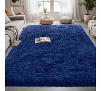 CHENMIAO Alfombras Salón 60 x 120 cm Moderna Suave y Esponjosa Alfombra Dormitorio Antideslizante para Salón Dormitorio Baño Sofá Silla Cojín, Azul Oscuro