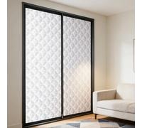 CHENMIAO Kit de Aislamiento de Ventana 68 x 85 cm Mantener El Aire Frío Fuera de La Ventana Cubierta para El Aislamiento Esencial de Invierno, Fácil Instalación Personalizable, Gris