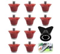 CHENNAN 10 Piezas Tacos de Goma para Botas de Fútbol, Taco de fútbol de Recambio de 13mm, Repuesto para Zapatos de Fútbol, Resistente Al desgaste, para Botas de Fútbol Con Rosca de 5 mm (Rojo)