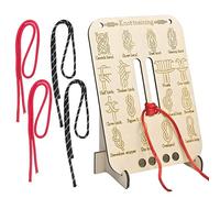 CHENNAN Tabla de entrenamiento de nudos Kit de tabla de práctica para atar nudos con soporte y juego de 4 cuerdas Herramientas para practicar nudos para Exteriores Supervivencia y Escalada (A)