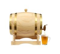 chennnls Barril de vino de madera de roble, 3 L/5 L, con caballete, grifo, barril de roble, para vino, whisky y licor (5 L)