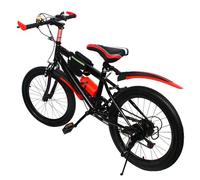 chennnls Bicicleta de montaña de 20 pulgadas, freno de disco, cambio de 7 velocidades, suspensión completa, MTB Fully para niños, niñas, hombres y mujeres (rojo)