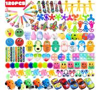 Chennyfun 120 Pcs Juguetes de Fiesta a Granel Lote, Relleno Piñata Cumpleaños Infantil Rellenar Bolsas de Fiesta, Party Favores Juguetes, Cumpleaños Navidad Halloween Easter Regalos Para Niño Niña