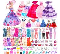 Chennyfun 49 Accessorios para 11.5 Pulgadas 28-30 CM Muñecas: 4 Vestidos + 5 Fashion Falda Mini Fiesta + 5 Ropas Fashion + 3 Trajes De Baño +10 Zapatos + 22 Accesorios como Regalo Estilo al Azar