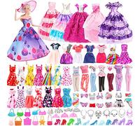 Chennyfun 49 Accessorios para 11.5 Pulgadas 28-30 CM Muñecas: 4 Vestidos + 5 Fashion Falda Mini Fiesta + 5 Ropas Fashion + 3 Trajes De Baño +10 Zapatos + 22 Accesorios como Regalo Estilo al Azar