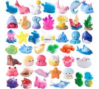 Chennyfun Mini Figurines Animaux Marins, 44 Pièces Mini Figurines d'Océan, Animaux Marins Figurine en Résine, pour Aquarium Maison de Jardin Décoration Artisanat de Bricolage