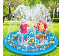 Chennyfun Splash Pad para Verano de 170 cm,Aspersor Juego de Salpicaduras y Salpicaduras Juegos de Agua para Actividades Familiares niños y niñas en Aire Libre Jardín Actividades Familiares Fiesta