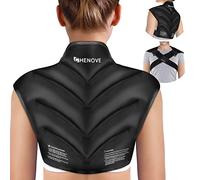 Chenove Bolsa de hielo reutilizable para cuello y hombro, alivio del dolor de espalda superior, envoltura de hielo para cuello con correas, terapia de compresión de frío cervical para hinchazón,