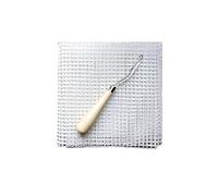 chenpaif Free Pattern Rug Hooking Mesh Canvas Wooden Bent Latch Hook DIY Kit Tool for Tapestry Carpet Rug Making Embroidery Crafts Decor