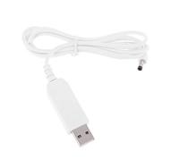 Chenpaif USB 5V a DC 12V Cable adaptador, USB universal de 90 grados USB 5V a 12V 4.0x1.7mm Cable de fuente de alimentación para Tmall Smart Bluetooth Speaker Echo Dot 3rd Router Tira de LED 1m Blanco