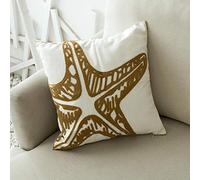 Chenso Juego de 2 Fundas de Almohada Bordadas y acogedoras, 100% algodón, Funda de cojín Decorativa, Funda de Almohada para sofá, sofá-Estrellas Naranjas_Los 40 * 40cm