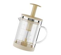 Chenxi Studio 3. Jarra de mano ergonómica de 550 ml, batidor manual de vidrio de borosilicato para hornear café, resistente al calor y fácil batidor de vidrio de borosilicato para hornear