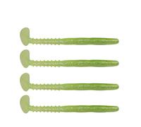 Chenxi Studio 4 cebos de pesca de cola de remo, señuelos suaves de cola en T, cebos artificiales para agua dulce y agua salada, señuelos suaves duraderos para gusanos de agua dulce para pesca en agua