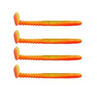 Chenxi Studio 4 cebos de pesca de cola de remo, señuelos suaves de cola en T, cebos artificiales para agua dulce y agua salada, señuelos suaves duraderos para gusanos de agua dulce para pesca en agua