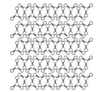 Chenxi Studio 50 conectores de señuelo de línea de arrastre, conectores de pesca giratorios, aparejos de agua salada, aparejos de pesca giratorios para señuelos