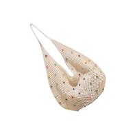 Chenxi Studio Bolsa de ganchillo para mujer, bolsa de playa para tejer, bolsa de playa con cuentas de colores junto al mar, encantadora axila, bolso de mano para mujer, cuentas coloridas, axilas