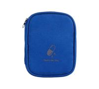 Chenxi Studio Bolsa de primeros auxilios de viaje, bolsa vacía de almacenamiento vacía con múltiples compartimentos, pequeñas bolsas de primeros auxilios con cremallera, Blue, Mass Beauty