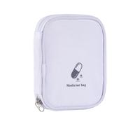 Chenxi Studio Bolsa de primeros auxilios de viaje, bolsa vacía de almacenamiento vacía con múltiples compartimentos, pequeñas bolsas de primeros auxilios con cremallera, White, Mass Beauty