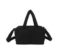 Chenxi Studio Bolso bandolera acolchado de gran capacidad para mujer, bolso de hombro acolchado a juego, elegante bolso cruzado para mujer, Black, One Size