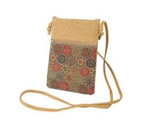 Chenxi Studio Bolso bandolera para mujer, con estampado de flores, monedero pequeño para uso diario, para viajes diarios, todo a juego, para mujer, teléfono con estampado de flores, Hexágono, One Size