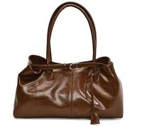 Chenxi Studio Bolso con asa superior para mujer, axila, gran capacidad, hombro, viajes, axilas, retro, para uso diario, piel sintética, axila, gran capacidad, para uso diario, Brown, One Size