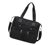 Chenxi Studio Bolso cruzado de moda para mujer, bolsos de lona con múltiples bolsillos, bolsos de lona con múltiples bolsillos para mujer, Black, One Size