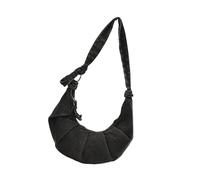 Chenxi Studio Bolso cruzado plisado para mujer, de gran capacidad, con hombros de gran capacidad, mensajeros de moda para el día a día, con gran capacidad, para viajes, Black, One Size